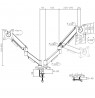 HQ LCD TV mount 17"-32" for desk with double joint