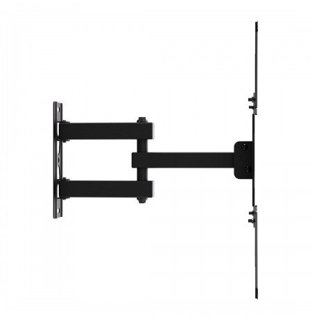 Maclean TV Mount / Bracket, max VESA 400x400, 32-55", up to 25 kg, black, tilt adjustment 0°–-15° and swivel adjustment