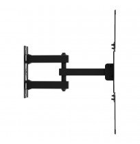Maclean TV Mount / Bracket, max VESA 400x400, 32-55", up to 25 kg, black, tilt adjustment 0°–-15° and swivel adjustment