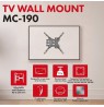 Maclean TV Mount / Bracket, max VESA 400x400, 32-55", up to 25 kg, black, tilt adjustment 0°–-15° and swivel adjustment