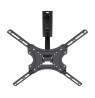 Maclean TV Mount / Bracket, max VESA 400x400, 32-55", up to 25 kg, black, tilt adjustment 0°–-15° and swivel adjustment