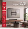 Maclean TV Mount / Bracket, max VESA 400x400, 32-75", up to 45 kg, black, tilt adjustment 0°–8°, MC-187