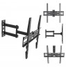 Maclean TV Mount / Bracket, max VESA 400x400, 32-55", up to 30 kg, black, tilt adjustment +2°–-10° and swivel adjustment