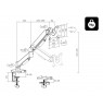 HQ LCD TV mount 17"-32" for desk with joint