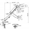 HQ LCD TV mount 17"-32" for desk with joint