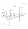 Maclean TV Mount / Bracket, max VESA 400x400, 32-70", up to 40 kg, black, tilt adjustment +12°–-12° and swivel adjustment