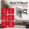 Maclean TV Mount / Bracket, max VESA 400x400, 32-70", up to 40 kg, black, tilt adjustment +12°–-12° and swivel adjustment