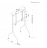 Maclean TV Stand / Cart, on wheels, 37–80", max. load 50 kg, max. VESA 600x400, white, MC-180 W