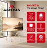 Maclean TV Stand / Cart, on wheels, 37–80", max. load 50 kg, max. VESA 600x400, white, MC-180 W