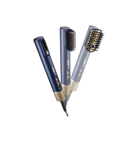 BABYLISS | Hair styling comb | AS6550E | Ion conditioning | Number of heating levels 3 | 1500 W | Blue/Gold