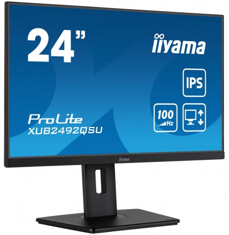 iiyama ProLite XUB2492QSU-B1 computer monitor 60.5 cm (23.8") 2560 x 1440 pixels Quad HD LED Black