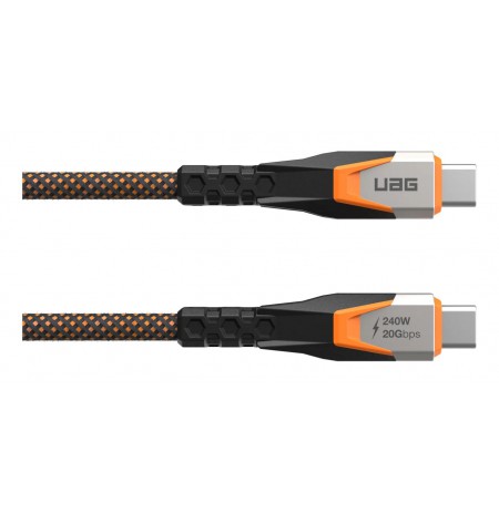 USB-C - USB-C Cable 75cm (black/orange)