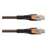 USB-C - USB-C Cable 75cm (black/orange)
