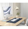 Satechi Desk Mat - vegan leather desk pad (blue)