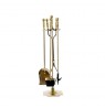 FIREPLACE TOOLS SET 5 1A ANTIQUE BRASS