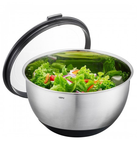 GEFU MUOVO Round Bowl 4.5 L Black, Stainless steel 1 pc(s)