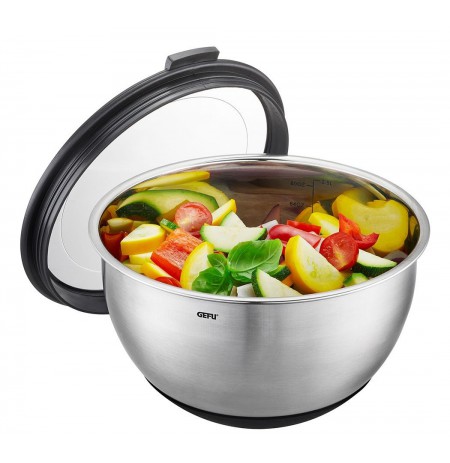 GEFU MUOVO Round Bowl 2.5 L Black, Stainless steel 1 pc(s)