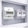 Qoltec 50980 Three-phase electronic meter with reset | DIN rail energy consumption meter | 400V | 100A | LCD | LED | 4P