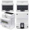Qoltec 50980 Three-phase electronic meter with reset | DIN rail energy consumption meter | 400V | 100A | LCD | LED | 4P