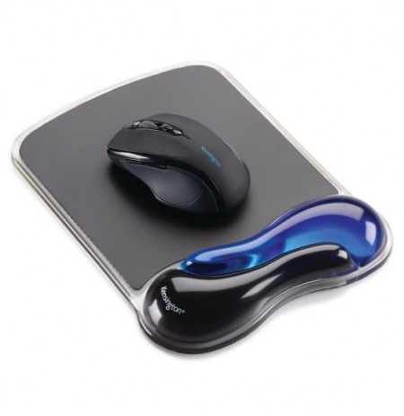 Kensington Duo Gel Mouse Pad with Integrated Wrist Support - Blue/Smoke