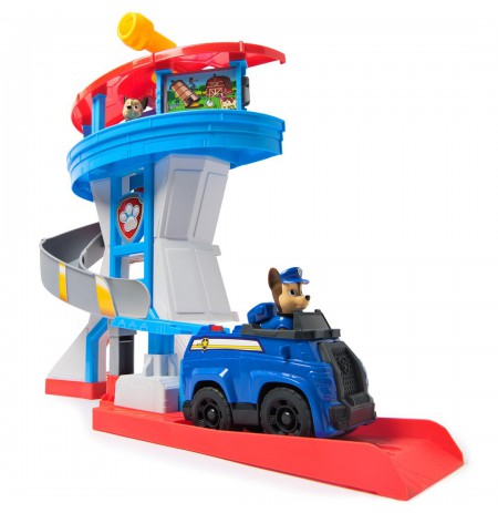 PAW Patrol Lookout Tower, 20-Inch Tower with Chase Action Figures, Rescue Vehicle & Launcher, Kids Toys for Boys & Girls Ages 3