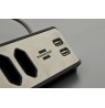Brennenstuhl 1153590410 power extension 2 m 4 AC outlet(s) Indoor Black, Silver