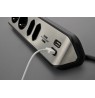 Brennenstuhl 1153590410 power extension 2 m 4 AC outlet(s) Indoor Black, Silver