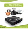 Brock EP 100 BK Single Ring Electric Hob 1500W, Black