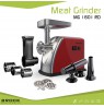 Brock MG 1601 RD Meat Grinder 1400W, Red/Steel