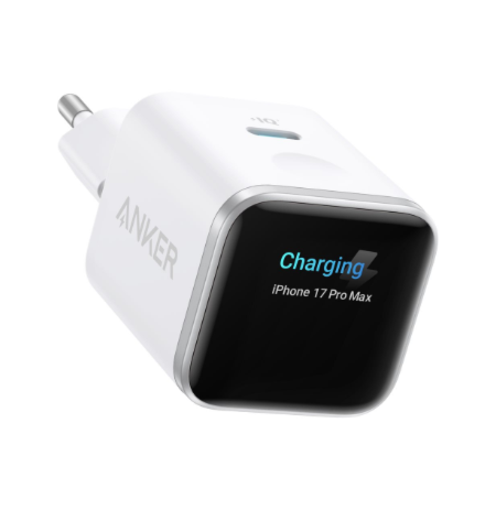 Anker Nano Charger 45W, Smart Display, White