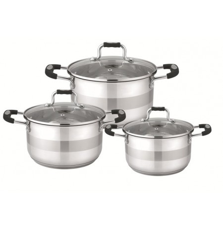 6PCS STAINLESS STEEL COOKWARE SET