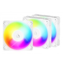 ARCTIC Freezer P12 Pro Reverse A-RGB (White) - 3 Pack - 120 mm A-RGB PWM Fan with Cable Splitter