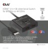 CLUB3D HDMI 2-in-1 Bi-directional Switch for 8K60Hz or 4K120Hz