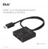 CLUB3D HDMI 2-in-1 Bi-directional Switch for 8K60Hz or 4K120Hz
