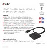 CLUB3D HDMI 2-in-1 Bi-directional Switch for 8K60Hz or 4K120Hz
