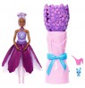 Barbie Petal Pop Scented Fashion Doll with Purple Dress, Reveal Accessories like Bunny & More