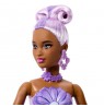 Barbie Petal Pop Scented Fashion Doll with Purple Dress, Reveal Accessories like Bunny & More