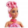 Barbie Petal Pop Scented Fashion Doll with Rose Dress, Reveal Accessories like Bunny & More