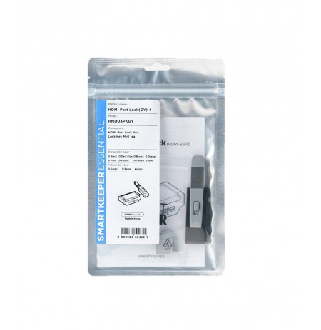 Smartkeeper HMD04PKGY port blocker Port blocker + key HDMI Grey 1 pc(s)