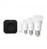 Philips Hue Starter set: 3 smart E27 bulbs, dimmer switch, Hue Bridge Pro | E27 | White and colored light