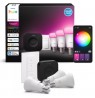 Philips Hue Starter set: 3 smart E27 bulbs, dimmer switch, Hue Bridge Pro | E27 | White and colored light