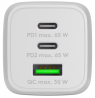 Goobay 65 W USB-C PD GaN Multiport Fast Charger Nano, White | Goobay | 65 W USB-C PD GaN Multiport Fast Charger Nano