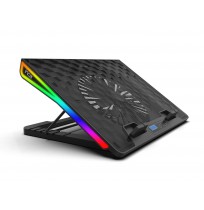 INCA Notebook Cooler 1x 185x20mm Fan/RGB/800RPM/2xUSB black retail