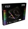 INCA Notebook Cooler 1x 185x20mm Fan/RGB/800RPM/2xUSB black retail