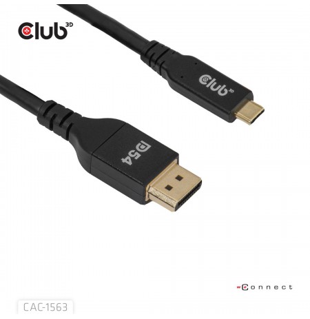 Club3D Cable   USB Typ C   DP 2.1        2m 8K120Hz St/St