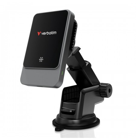 Wireless magnetic car charger Charge 'n' Drive Verbatim 15W/7,5W Qi RGB