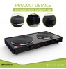 Brock EP 200 BK Two Ring Electric Hob 2500W, Black