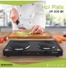 Brock EP 200 BK Two Ring Electric Hob 2500W, Black