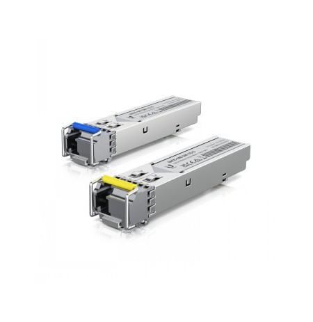 UBIQUITI 1G BIDIRECTIONAL SINGLE-MODE OPTICAL MODULE. SFP TRANSCEIVER THAT SUPPORTS 1G CONNECTIONS UP TO 3 KM USING SINGLE-MODE