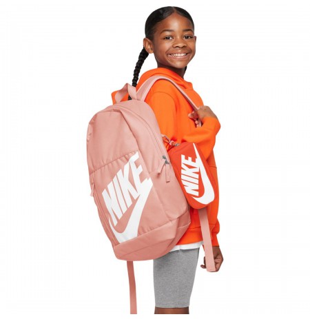 Nike Elemental Backpack peach + pencil case orange HJ4186 800